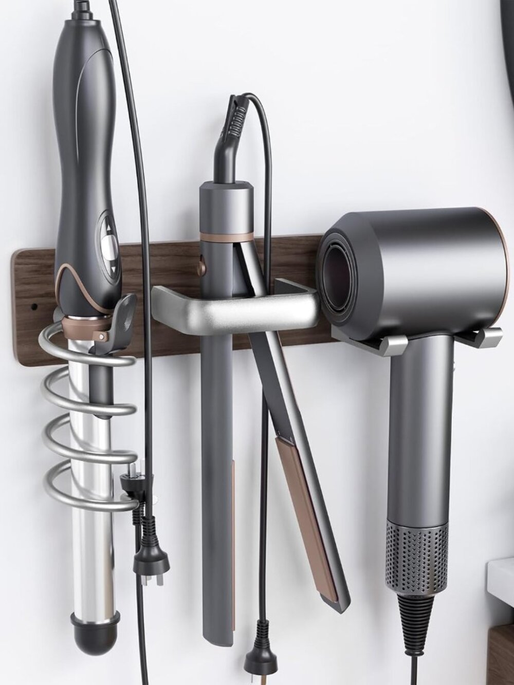 Hair Dryer Holder Wall Mount Aluminum Alloy Hot Tools Organizer